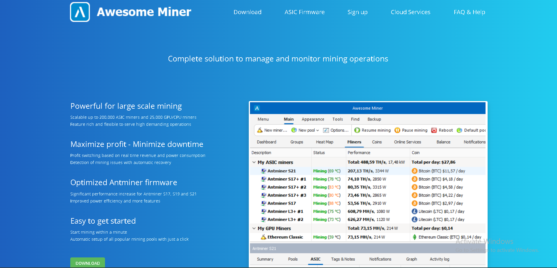 Visit Awesome Miner
