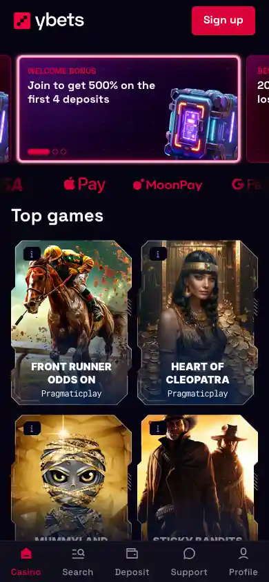 Visit ybets.io